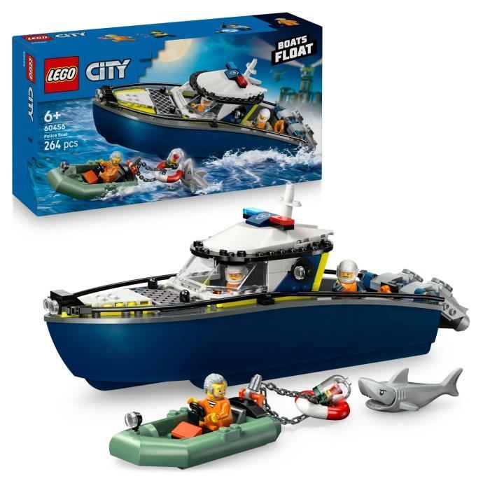LEGO® City 60456 La course poursuite en bateau de police - vue 2
