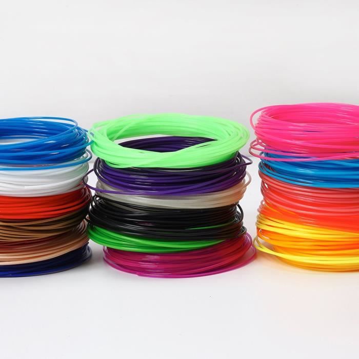 Matériel d'impression de filament d'imprimante de PLA 3D de filament approprié au stylo d'impression, 10m, aléatoire