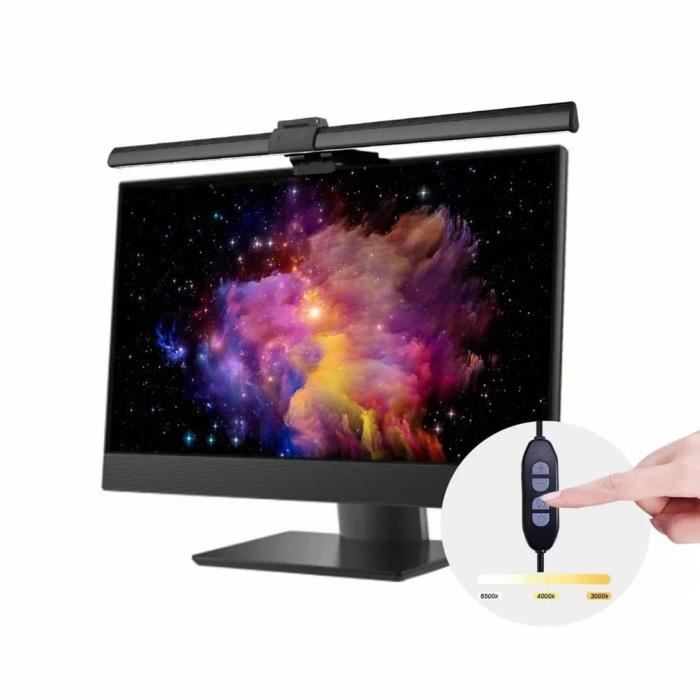 Lampe à Pince LED Pour Écran D'Ordinateur - Lampe De Bureau Sans Reflet Avec Gradation Et Protection Des Yeux