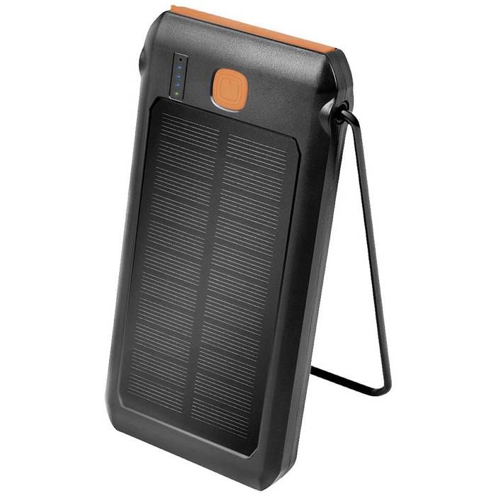LogiLink PA0273 Powerbank solaire Courant de charge cellule solaire 250 mA 10000 mAh