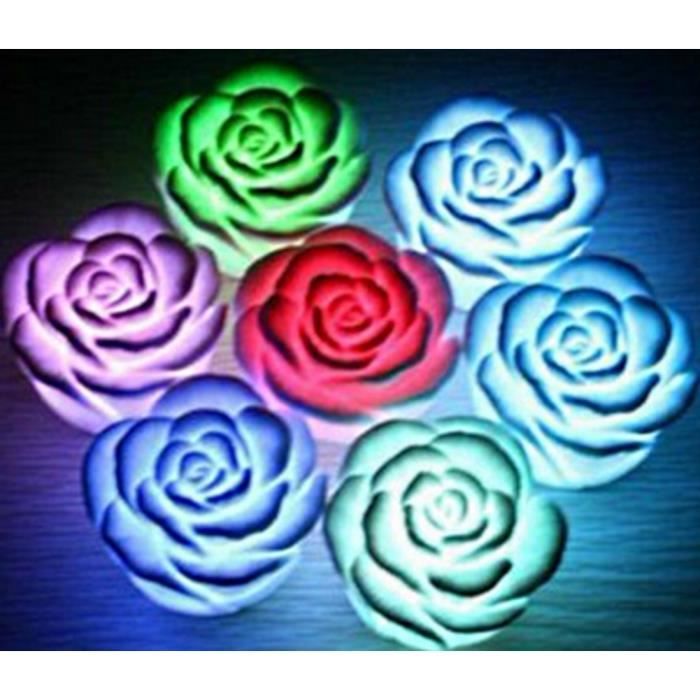 LOT 10 BOUGIE LED FORME ROSE CHANGE DE COULEUR Cdiscount Maison