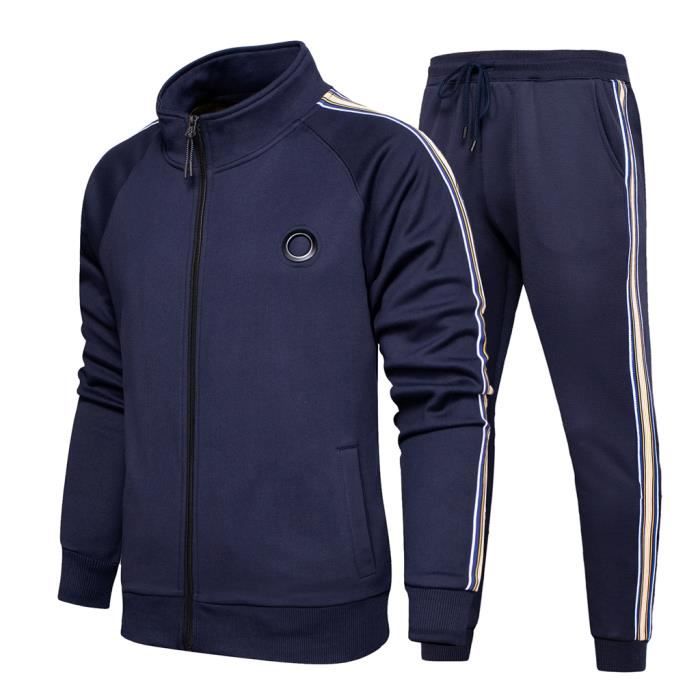 Survetement Homme Ensemble Veste Blouson Sweat et Pantalon Jogging Bleu S Bleu Cdiscount Pret a Porter