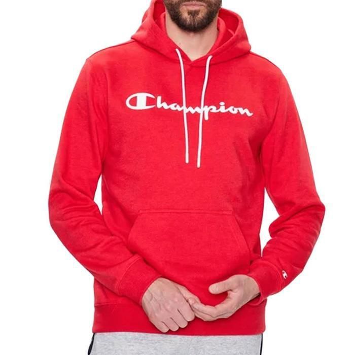 Sweat A Capuche Champion Rouge Homme Sweat CHAMPION Rouge Homme