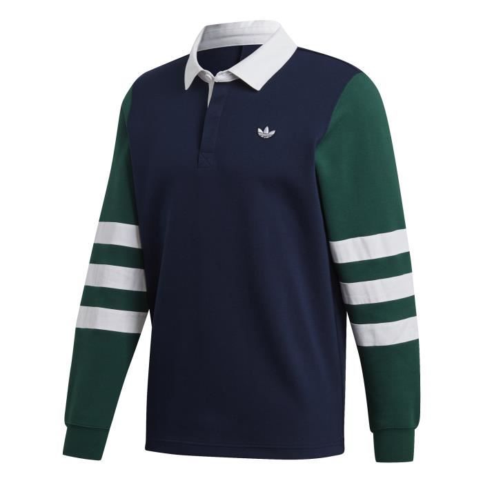 Adidas Men's Samstag 3-Stripe Rugby Shirt