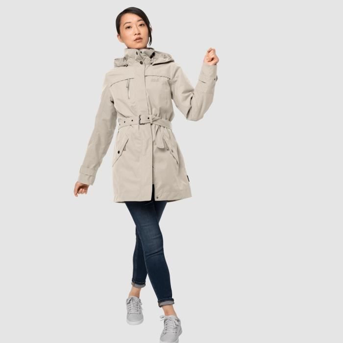 Manteau Femme Jack Wolfskin Kimberley Coat Impermeable Gris Randonnee Gris Cdiscount Pret a Porter
