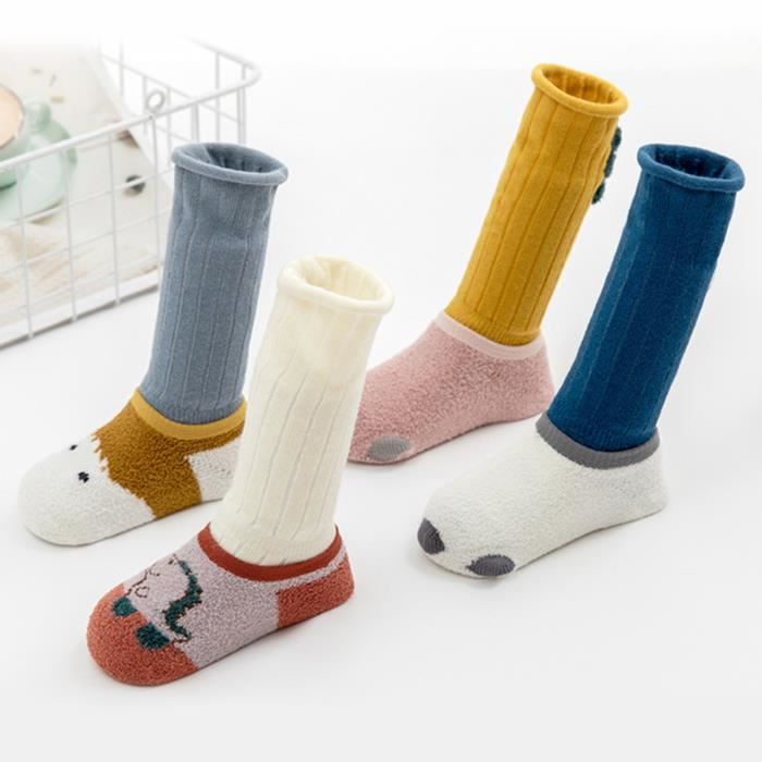 1 Paire De Chaussettes Pour Bebe Anti Derapantes Bas Haute Elastique Unisexe Enfants Longues Royal Blue Cdiscount Chaussures