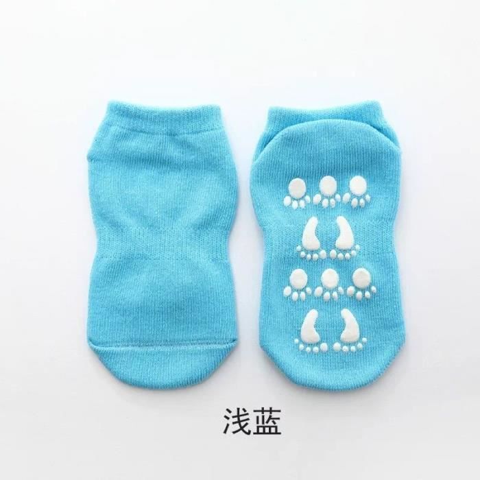 Chaussettes Enfants Antidérapantes Lot De 5 - Coton Confortable Tailles 3-12 Mois