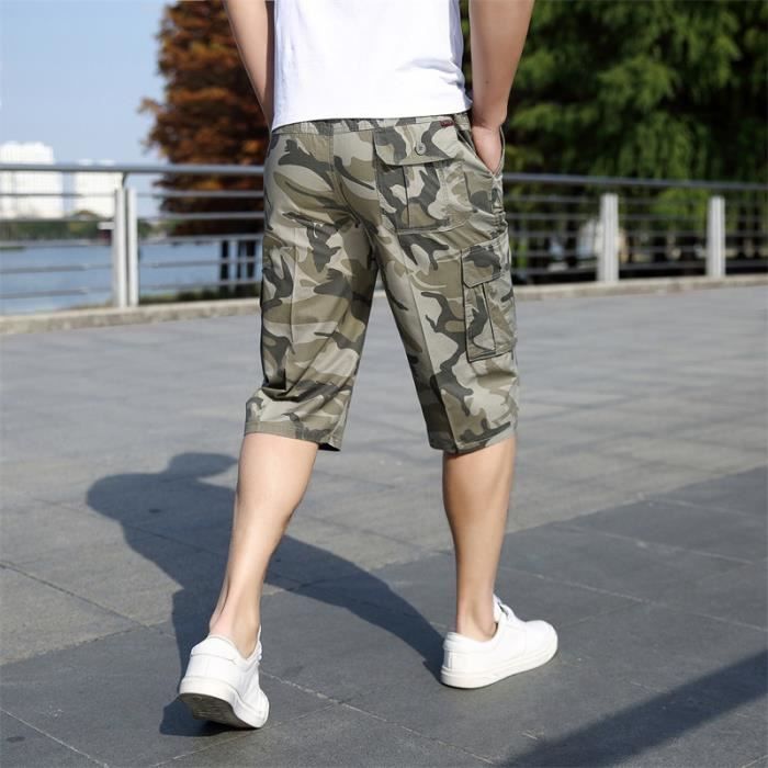 Short Cargo Garçon En Coton - Taille élastique, Confortable Et Respirant, Pour Loisirs, école, 4 à 14 Ans