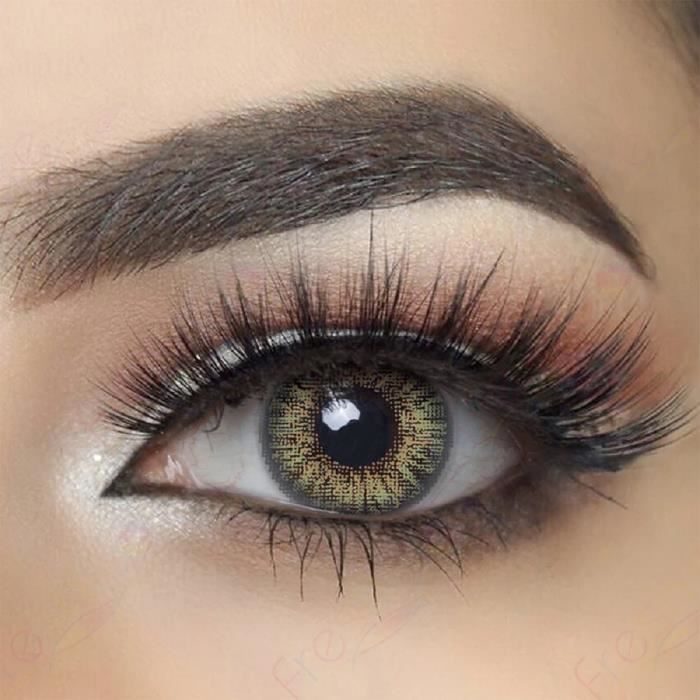 Lentilles De Contact De Couleur Yeux Vert Green 3tons 12 Mois Achat Vente Lentilles De Contact Cdiscount