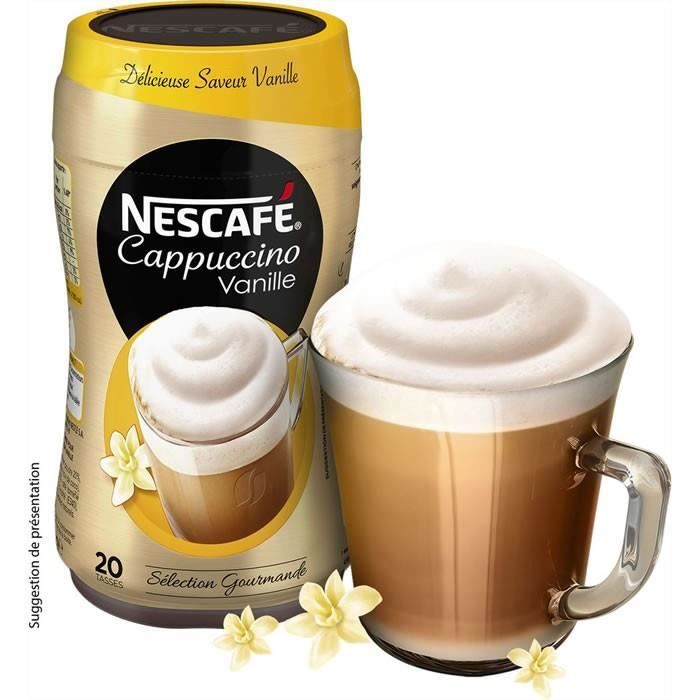 Avis et décryptage de Nescafe cappuccino vanille, café soluble, 2 boîtes de  310g (Nescafé)