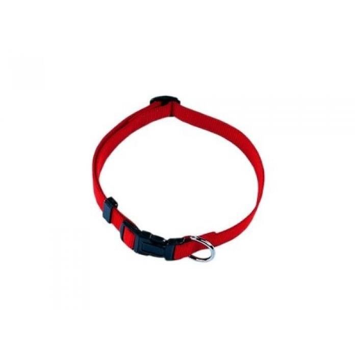 Meilleurs prix pour NOBBY COLLIER CLASSIQUE EN NYLON POUR CHIEN ROUGE 10 MM X 20/35 CM