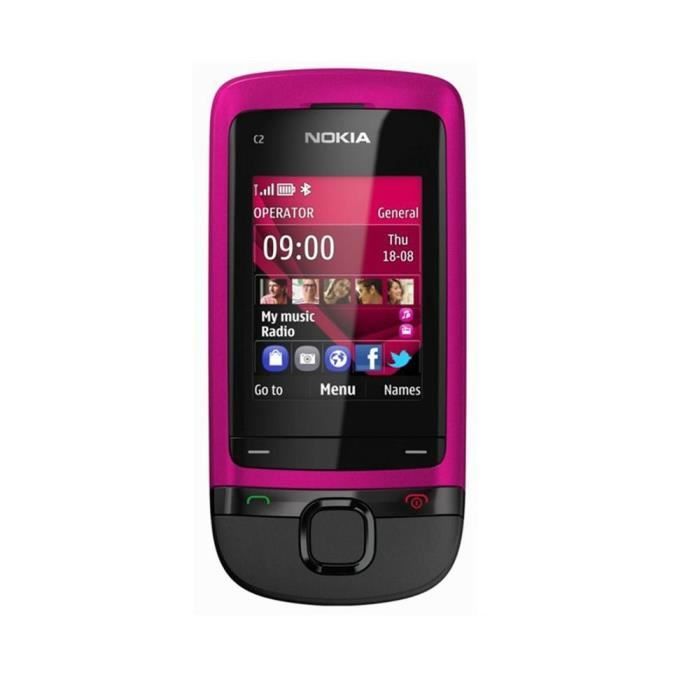 Vente T&eacute;l&eacute;phone portable NOKIA C2-05 Rose pas cher