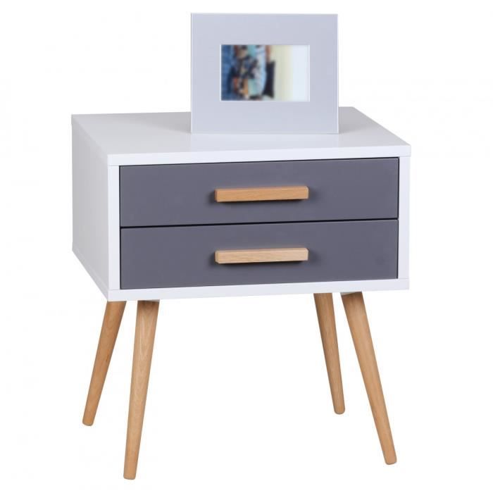 Table De Nuit Scandinave Grise