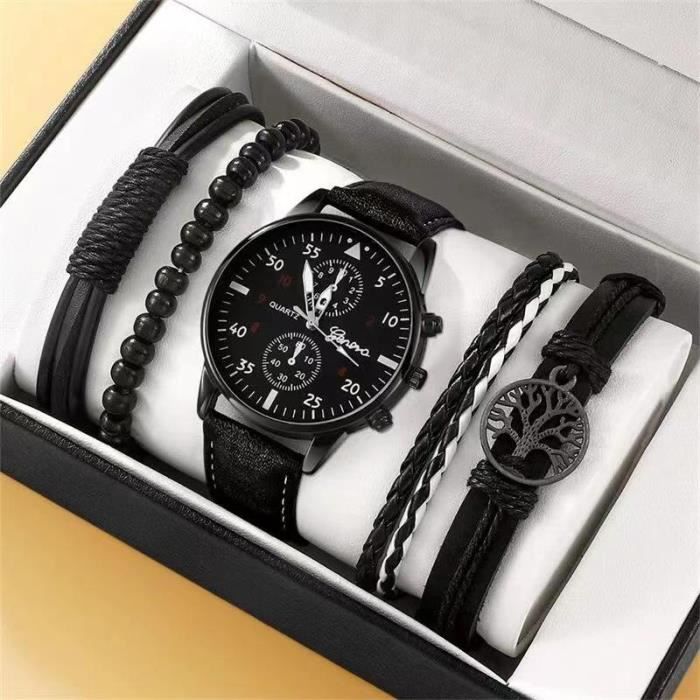 Coffret cadeau homme montre en cuir