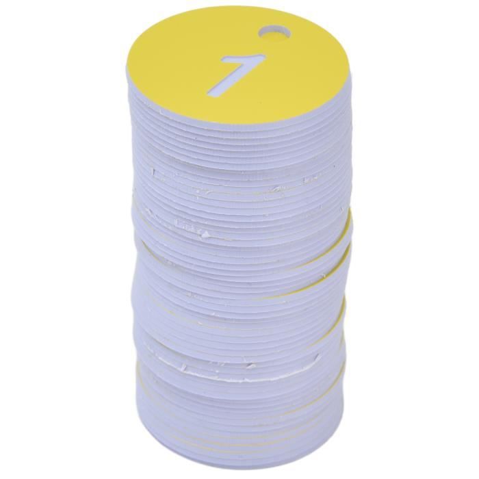 Étiquettes Rondes Numérotées Pour Ruche - Lot De 20 Avec Corde Chanvre 3m - ABS Résistant, Couleurs Alternées