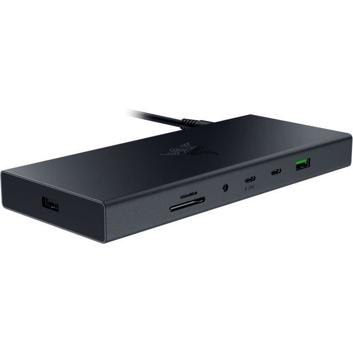 Station daccueil USB 4 - Razer - 14 Ports - Compatible Windows et Mac - Chargement 100W - Noir