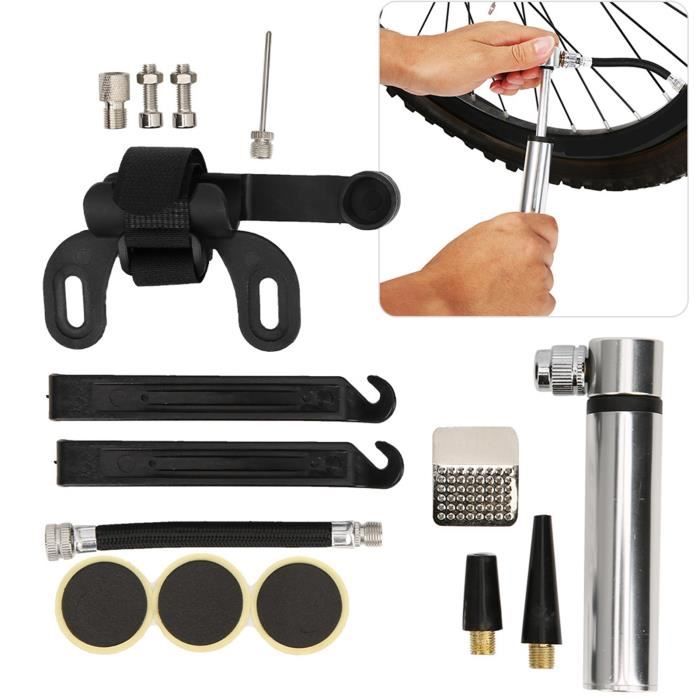 Kit d'outils de réparation de pneus de vélo avec Mini pompe