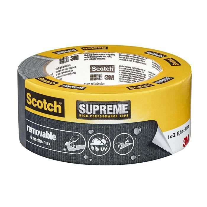 50 mm x 5 m Gris Boma B47008600009 Ruban Toil/é pour R/éparations