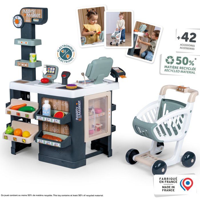 Smoby - Smarty Market - Dès 3ans - Fabriqué en France