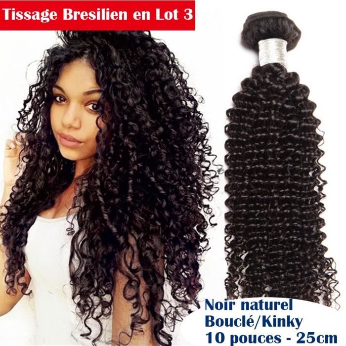 S-NOILITE Tissage Bresilien en Lot 3 Mèche Bresilienne bouclé-kinky-10\