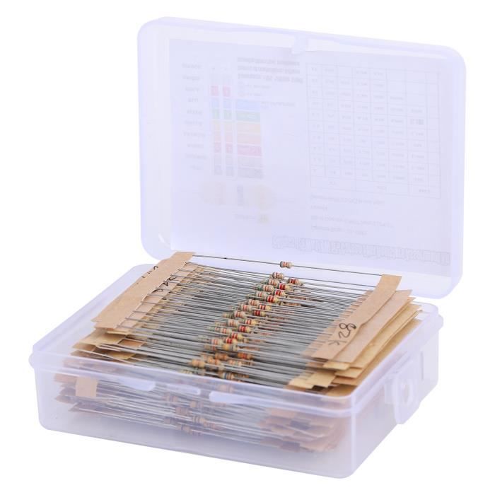 Kit De 2600 Résistances 1/4W AYWHP - 130 Valeurs De 1 Ohm à 3M Ohm, Film Métallique, Anneaux Couleur, Pour Bricolage électronique - 10