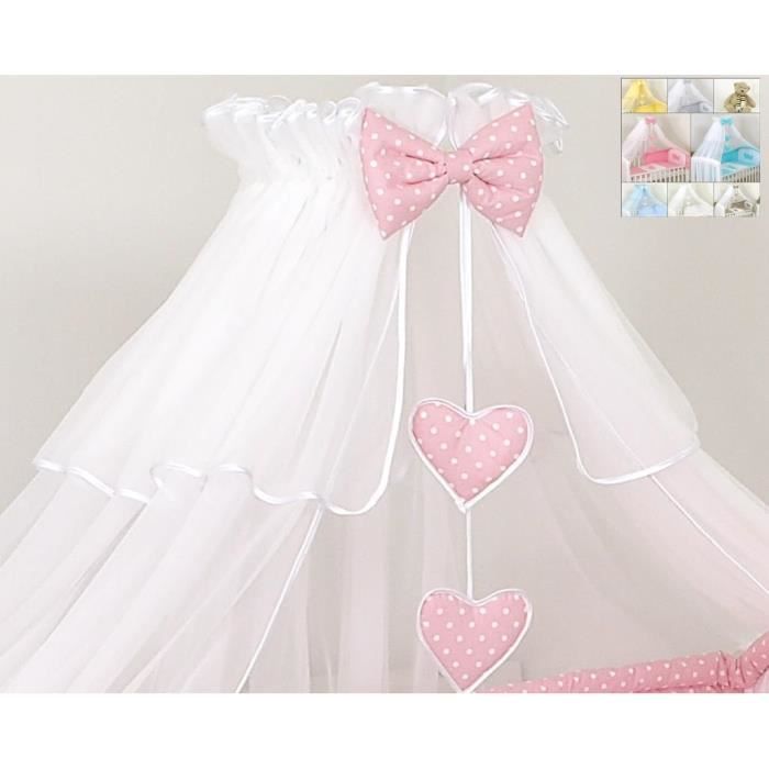 Support Moustiquaire Pour Lit Bébé - Hauteur Réglable 1,1 M - Clip Facile - Blanc - Atyhao