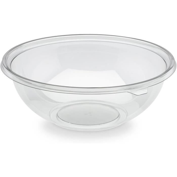 Set van 6 ronde stapelbare sorteerdoosjes met deksel transparant