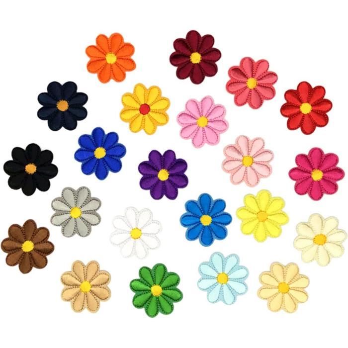 Lot De 3 écussons Thermocollants Fleurs Romantic 5cm X 5,5cm