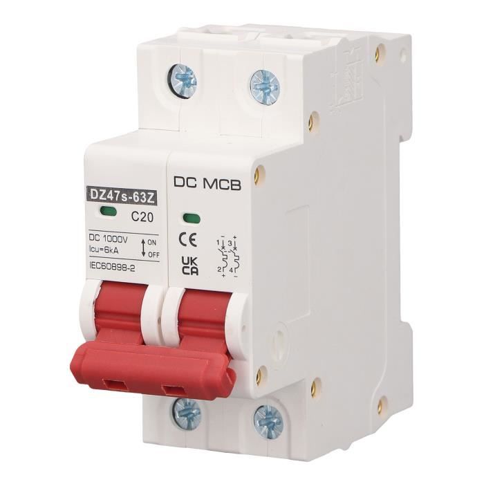 Disjoncteur 2P MINIFINKER - Montage Sur Rail DIN - Basse Tension AC