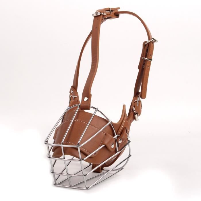 Comparer les prix de Taille L Muselière pour Chien Métal Museau Muselière Anti-Aboiement Anti-Morsure Panier en fil Réglable pour Chien Grand Moyen Petit