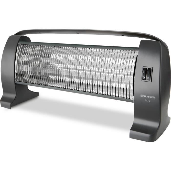TAURUS Radiateur à quartz PR2 - 1200 W - Noir