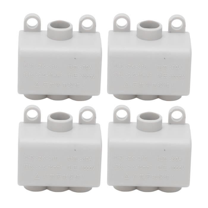 Connecteur De Fil Rapide Parallèle - 80A / 1000V - Pour Câbles 2.5 à 16 Mm² - Boîte De Jonction Robuste Et Facile à Installer - 6
