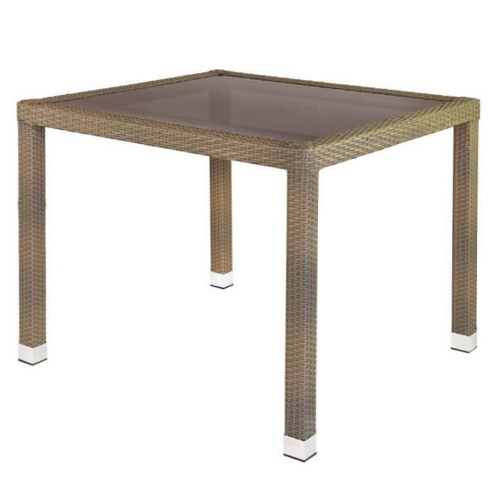 Salon De Jardin Ensemble Table Chaises Rotin Synthetique Baros
