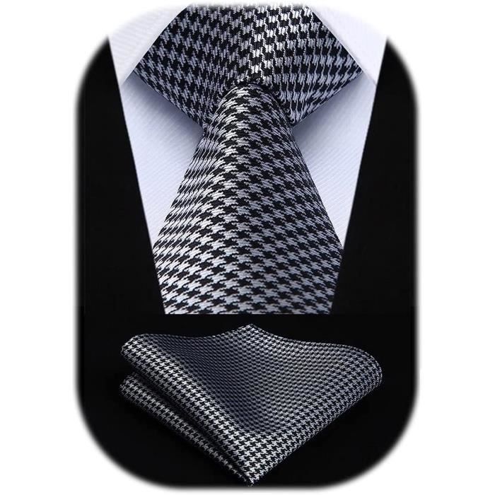 Cravate Homme Classique Noire En Satin Polyester | Pour Mariage, Bureau Ou Occasion Habillée