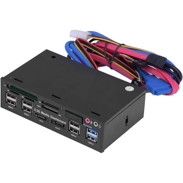 Carte Réseau Usb Lecteur De Cartes Interne Multifonction 5.25 Pouces,tableau De Bord PC,panneau Carte Réseau Usb Lecteur De Cartes Interne Multifonction 5.25 Pouces,tableau De Bord PC,panneau