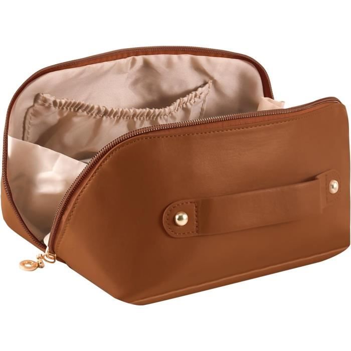 Trousse De Toilette De Voyage Narwey - Grande Trousse à Maquillage Organisateur - Flamant Rose Beige