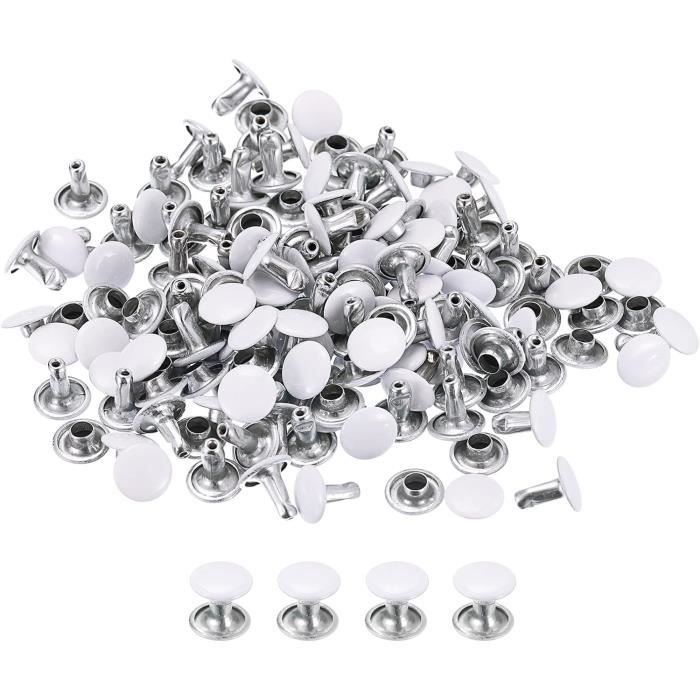 Rivets En Cuir, 500 Jeux De Rivets À Double Capuchon Galvanisés Pour La