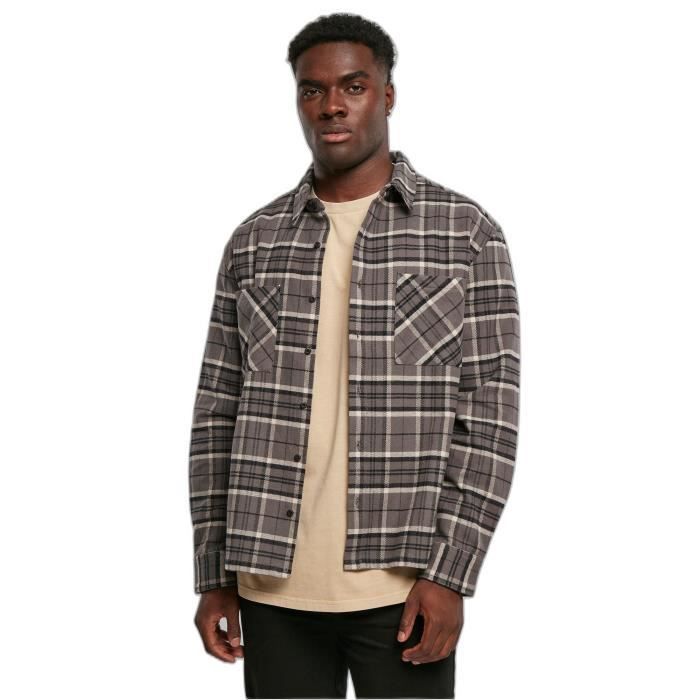 Comparer les prix de Chemise carreaux Urban Classics Kane - gris/noir - M