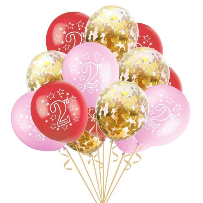15pcs Ballons Anniversaire 2 Ans Baby Shower Ballon Confettis Pour Fete D Anniversaire Rouge Rose Or Modele 75 Achat Vente Ballon Decoratif Cdiscount 15pcs Ballons Anniversaire 2 Ans Baby Shower Ballon Confettis Pour Fete D Anniversaire Rouge Rose Or Modele 75 Achat Vente Ballon Decoratif Cdiscount