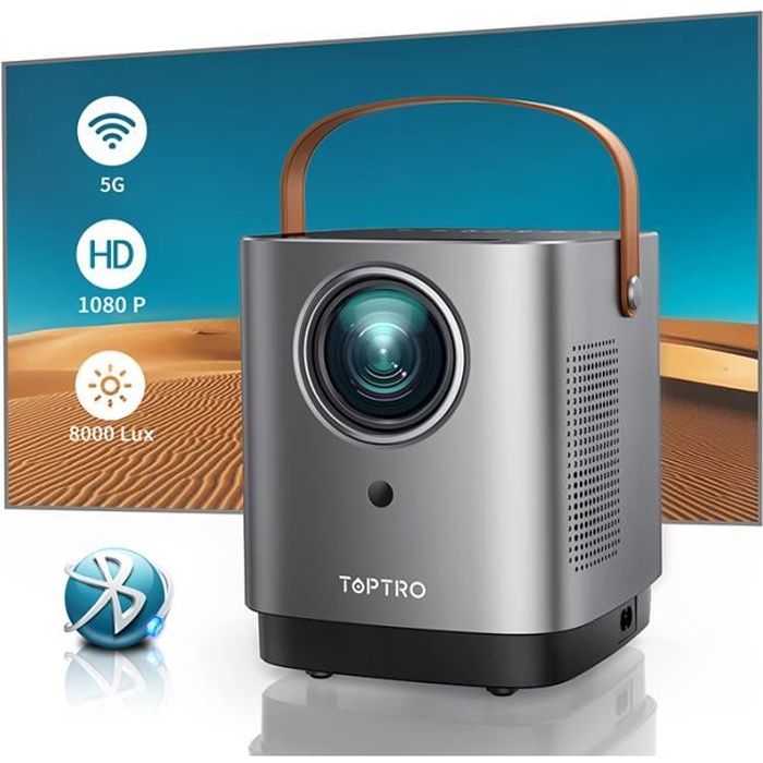 TR 23 Mini Projecteur Videoprojecteur – 8000 Lumens – 5G WiFi Bluetooth –  Supporte 1080P Full HD Retroprojecteur Portable - Cdiscount TV Son Photo