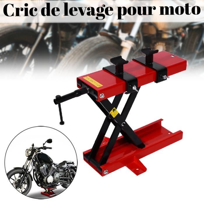 FAN Cric de moto - 500 kg - Pour moto, élévateur à ciseaux En acier au  carbone Rouge Noir 10 - Cdiscount Auto