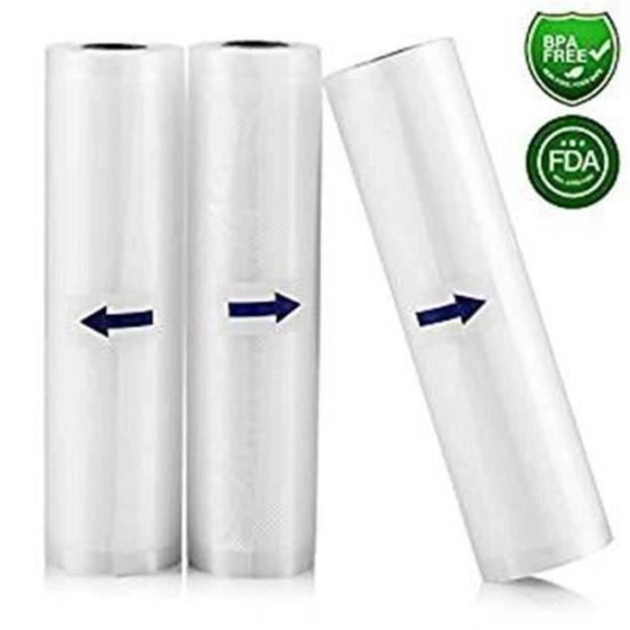 2 Rouleaux Sous Vide Gaufrés pour Machine Mise Sous Vide 28 cm X 5 mètres  Sans BPA Sécurité Sac Rouleau de Film Sous Vide - Cdiscount Maison