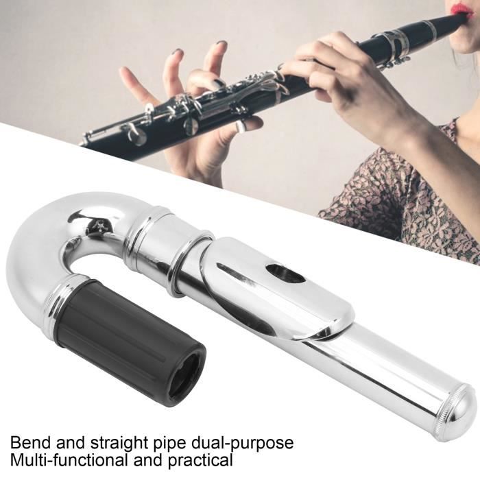 Embouchure de Flûte Tuyau Droit Coude Spécial pour Enfants Plaqué