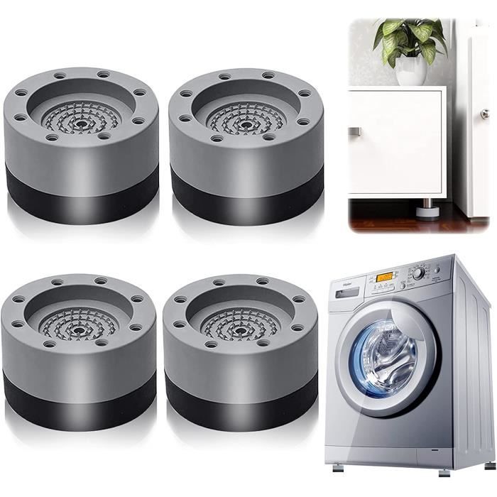 Pieds Anti-vibration Pour Machine à Laver - Lot De 4 Patins Caoutchouc (8,5 Cm) Pour Lave-linge, Sèche-linge