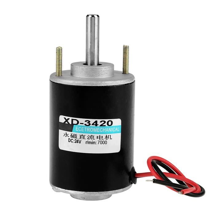 GTPBAO Moteur Réduction Haute Vitesse Aimant Permanent 12V/24V 30W - Vitesse Réglable Inversible Pour Bricolage Et Générateur