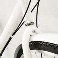 Blanc Tricycle pour adulte - 6 vitesses - 26 pouces - Avec grand panier-Cadre en Alliage 3 Roues-1