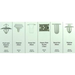 10 Clips De Garniture Hayon Pour Renault Clio, Scenic - Blanche, Neufs