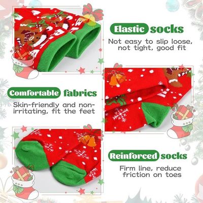 6 Paires Chaussettes De Noël Moelleuses – Thermorégulantes, Taille Unique 36-42, Cadeau Fêtes - 11