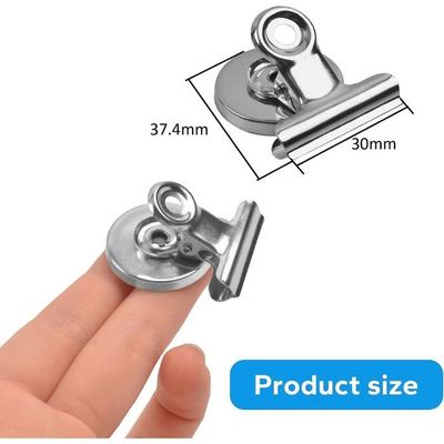 12 Clips Magnétiques Puissants - Noir - Pour Frigo, Tableau Blanc, Bureau - Aimants Pratiques