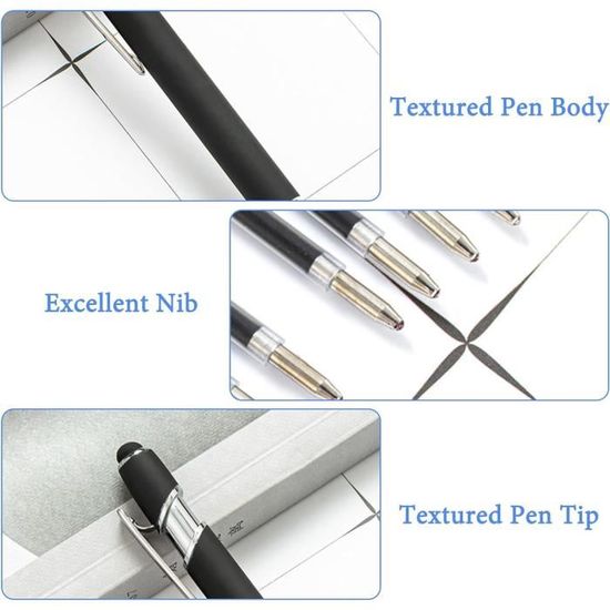 60 Recharges De Stylo Bille Rétractable 0.7mm - Noir - Compatibles Multimarques